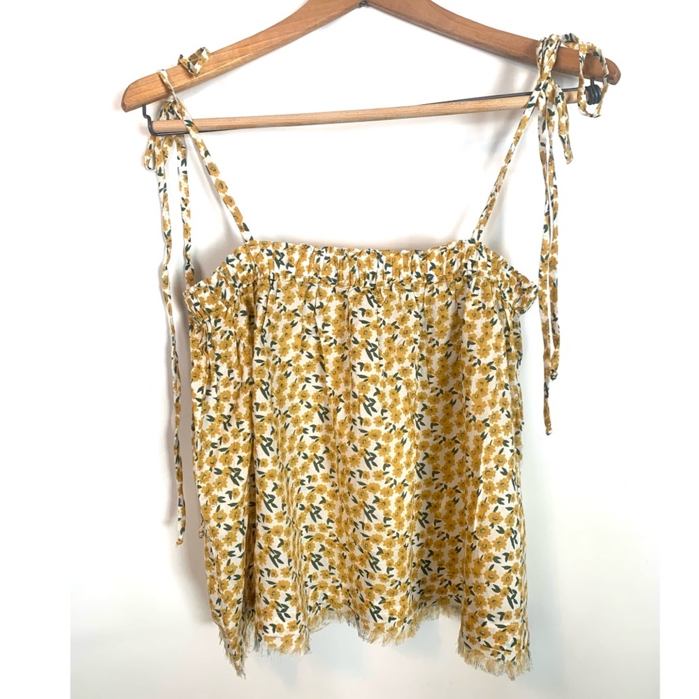 NEW Elan daisy floral tie strap top
